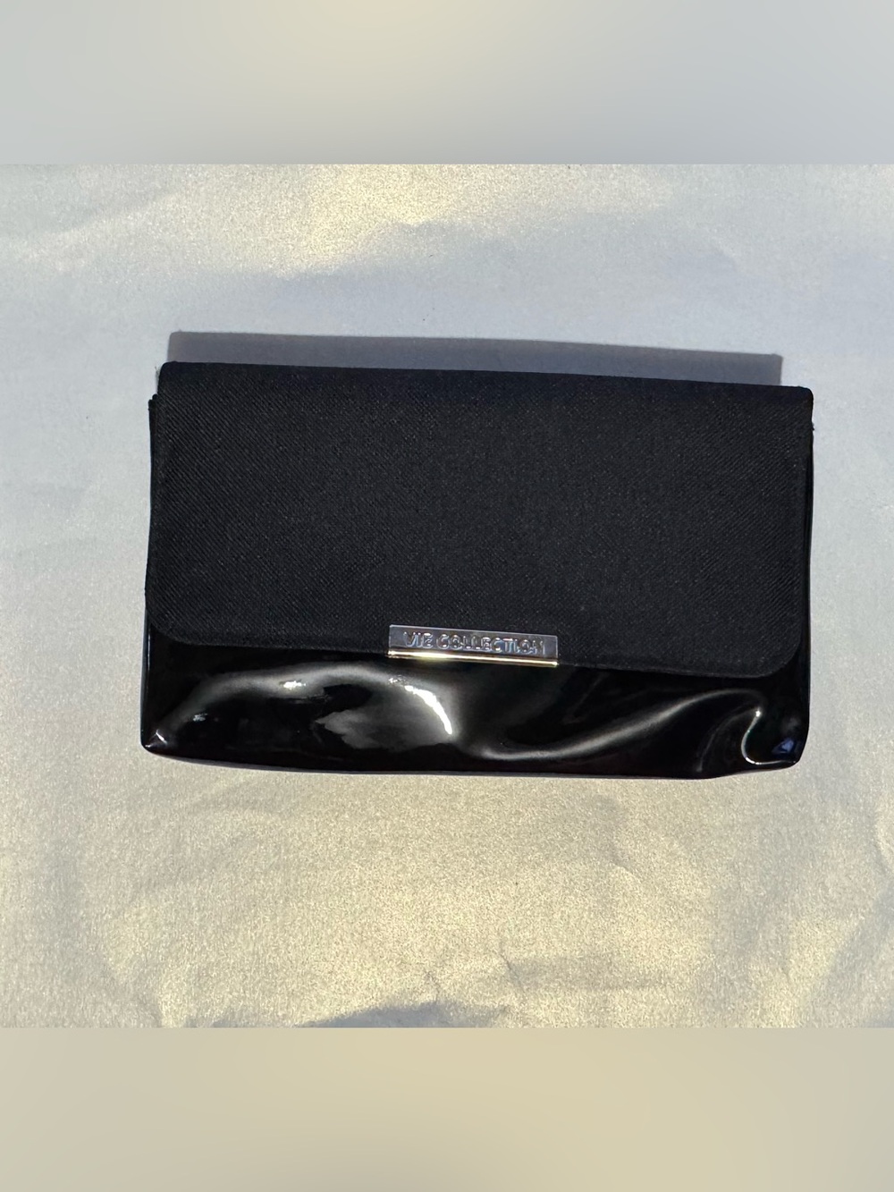 Vie Collection Glossy Black Clutch